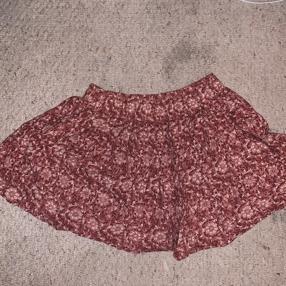 american eagle pink flower skater